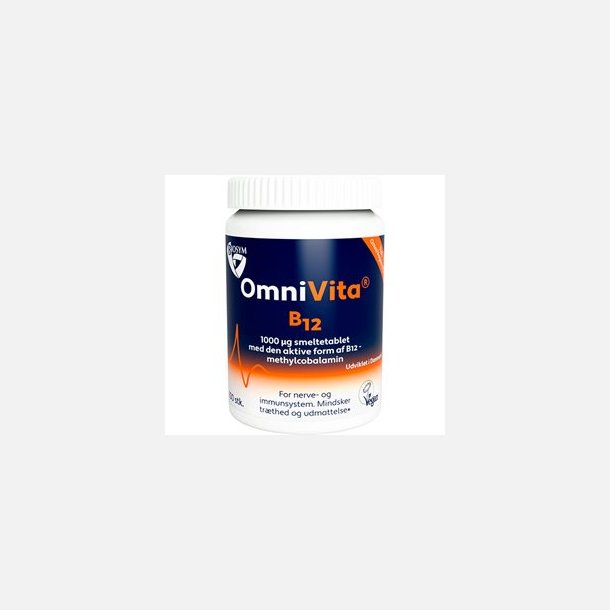 OmniVita B12, smeltetablet, 1000 mcg, 100 tabletter