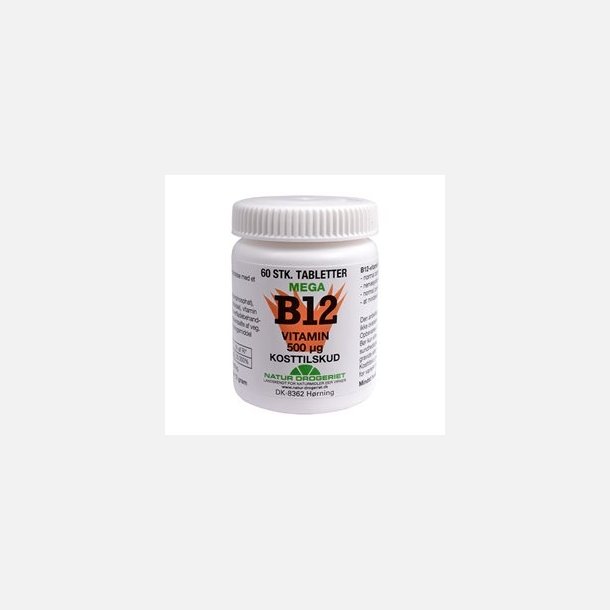 Mega B12 vitamin, 60 tabletter