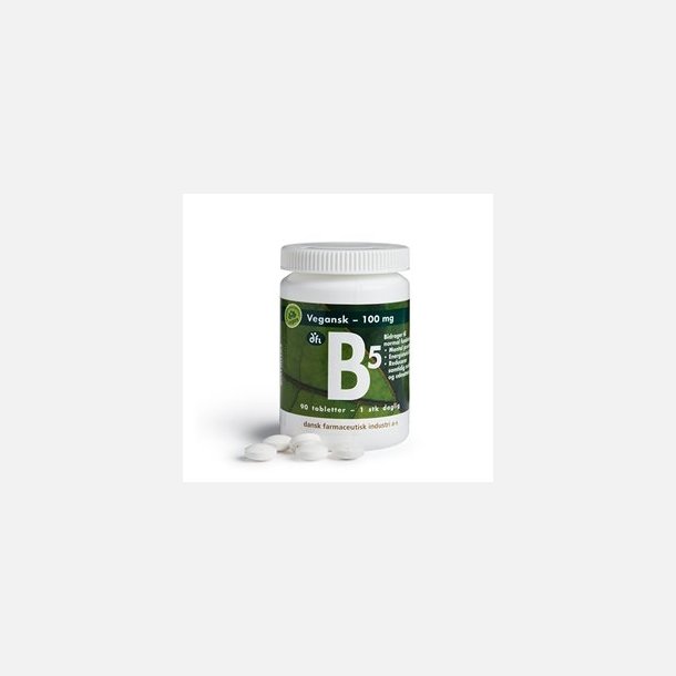 B5-vitamin, 100 mg, 90 tabletter