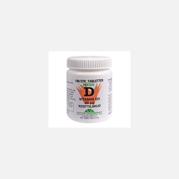D-vitamin, Mega D3, 180 tabletter