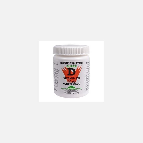 D-vitamin, Super D3, 180 tabletter