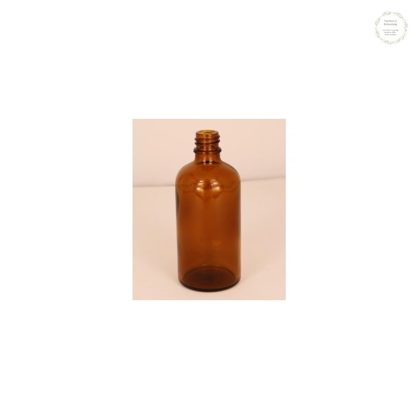 Glasflaske, brun, 100 ml