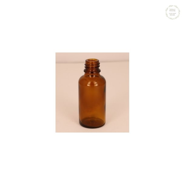 Glasflaske, brun, 30 ml
